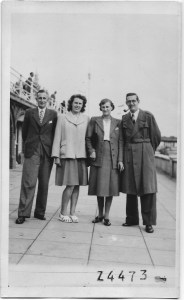 Left to right: Jack, Nancy, Annie (their mother) and Ron, their youngest brother. Taken in September 1948